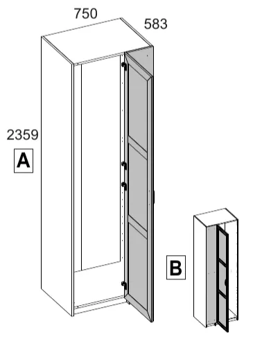 Шкаф угловой 75/56