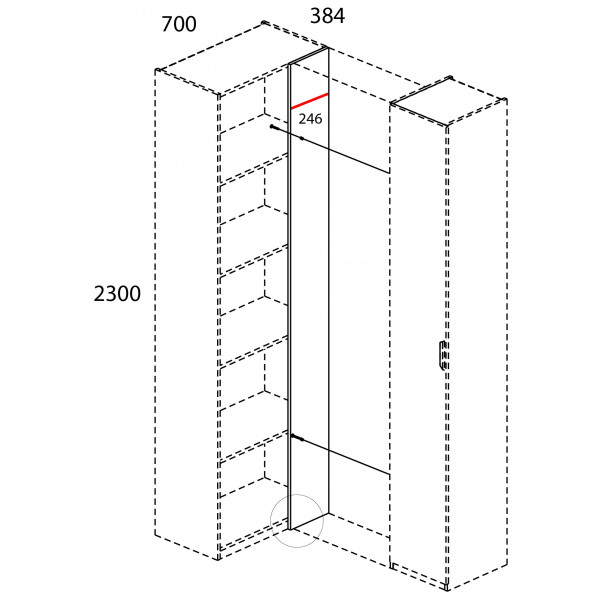 Шкаф 1D/K70 Z МОДЕРН