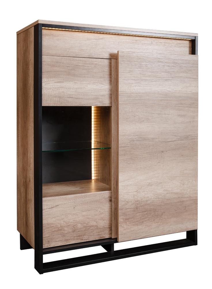 Тумба с витриной Каньон Лофт П3.0561.0.09/29