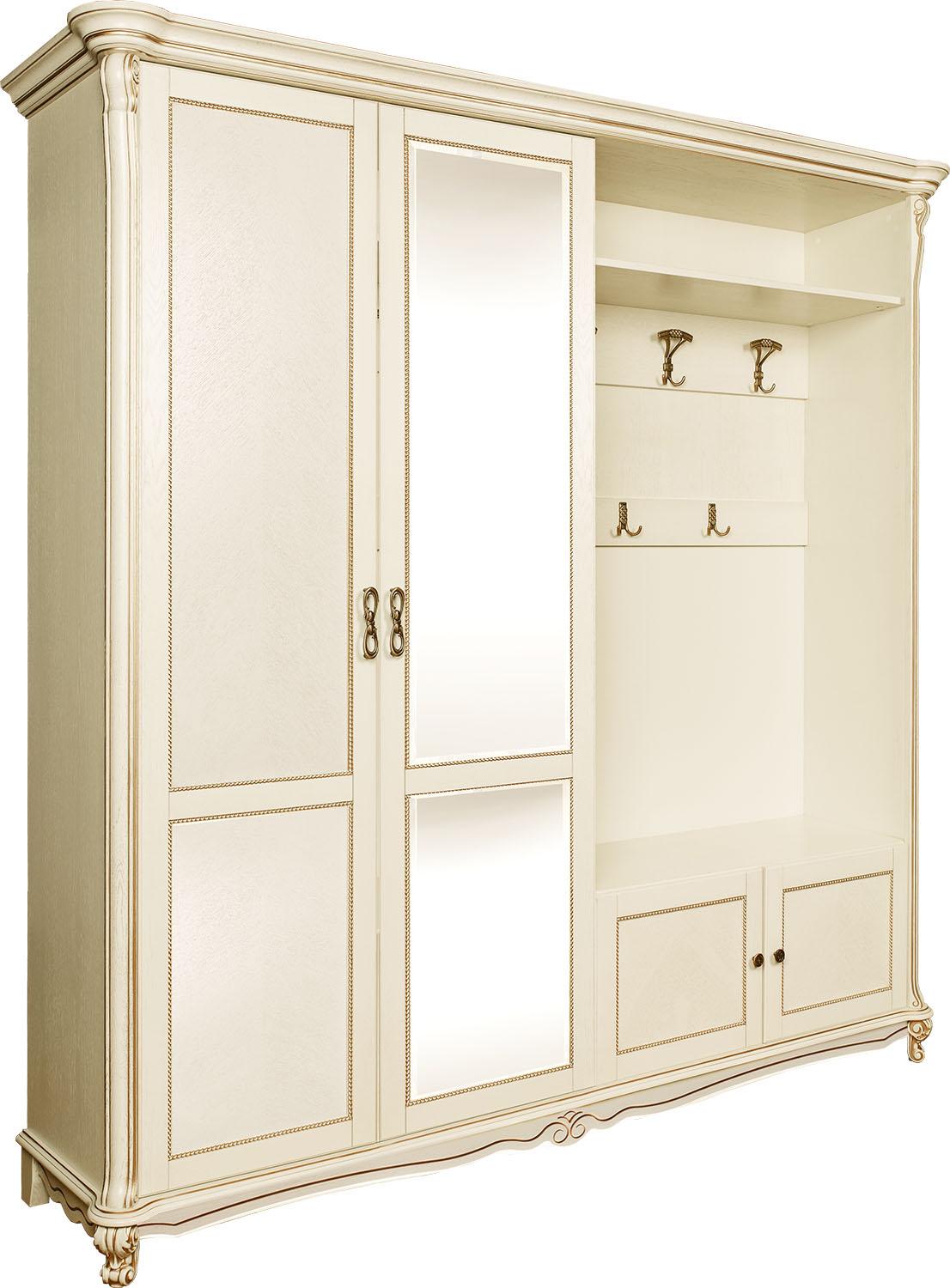 Шкаф комбинированный 4д Алези П1.350.3.12/П1.350.3.12-01 (П540.02з/П540.02з-01)