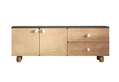Комод низкий с двумя дверками и ящиками Split SP11