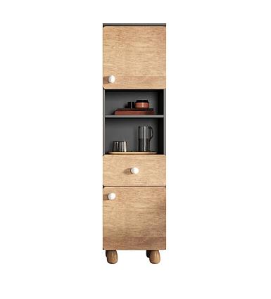 Шкаф узкий с одним ящиком и дверками Split SP09