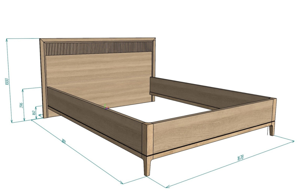 Кровать двуспальная Bryce