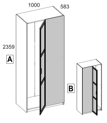 Шкаф угловой 100/56