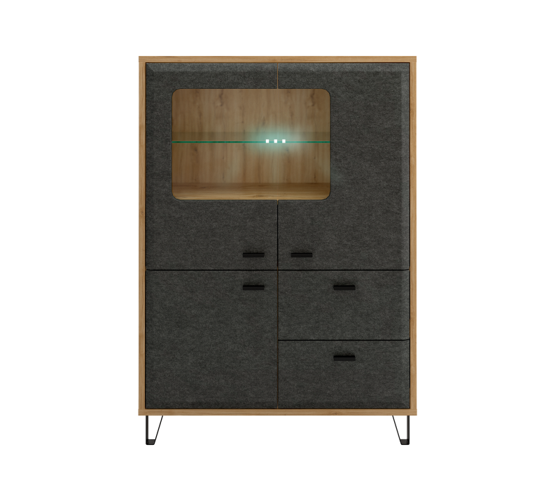 Тумба ГРЕЙС KOM2W1D2S с подсветкой