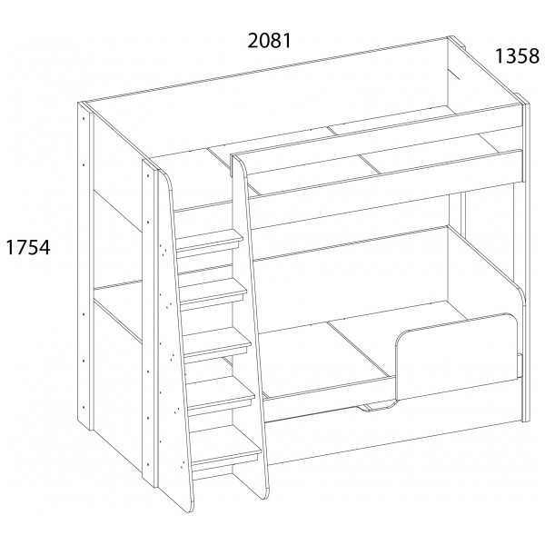 Кровать двухъярусная ОСКАР