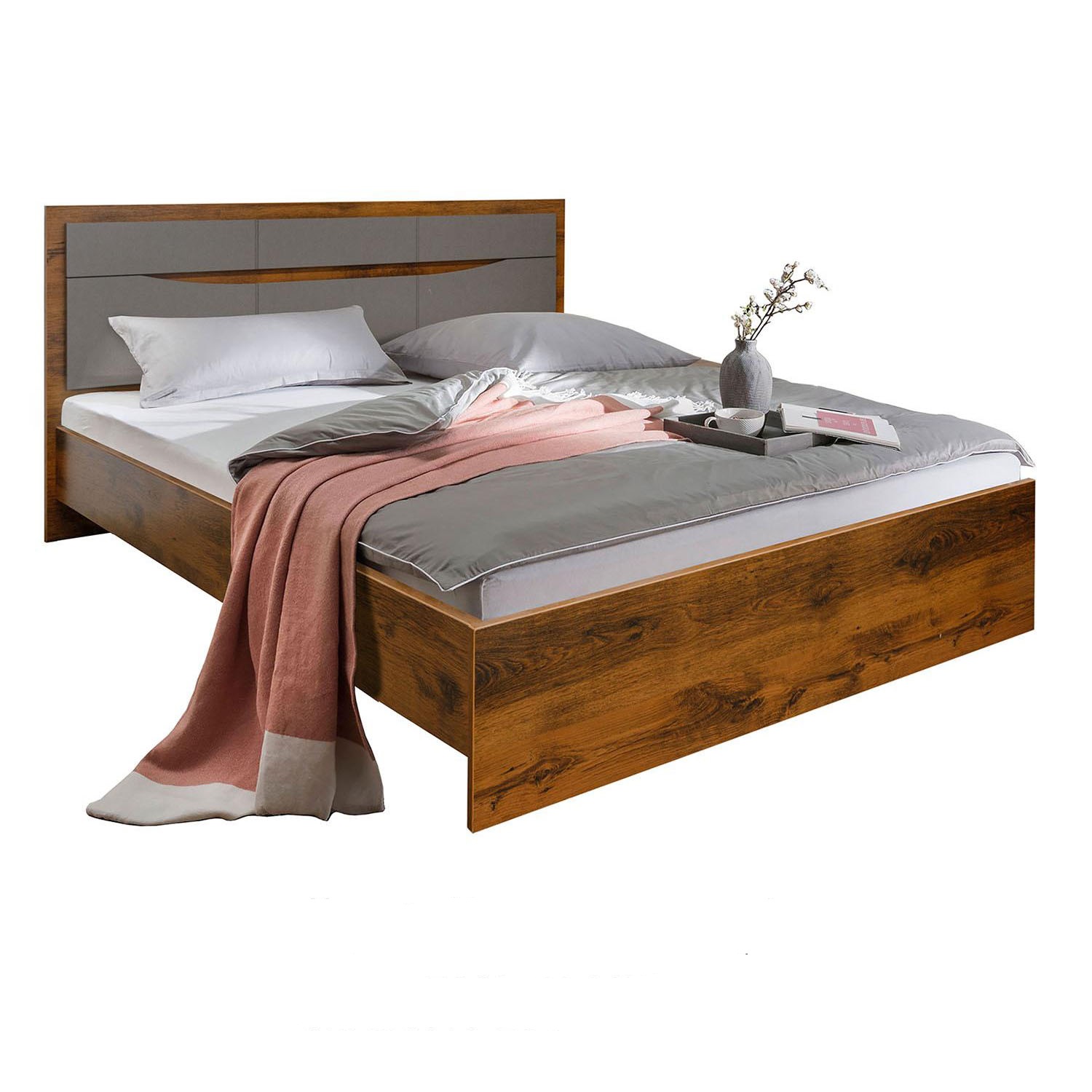 Кровать двойная Монако с низким изножьем