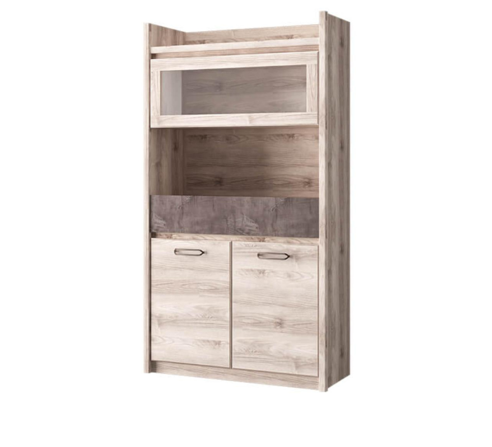 Шкаф с витриной 1V2D1S ДЖАЗ