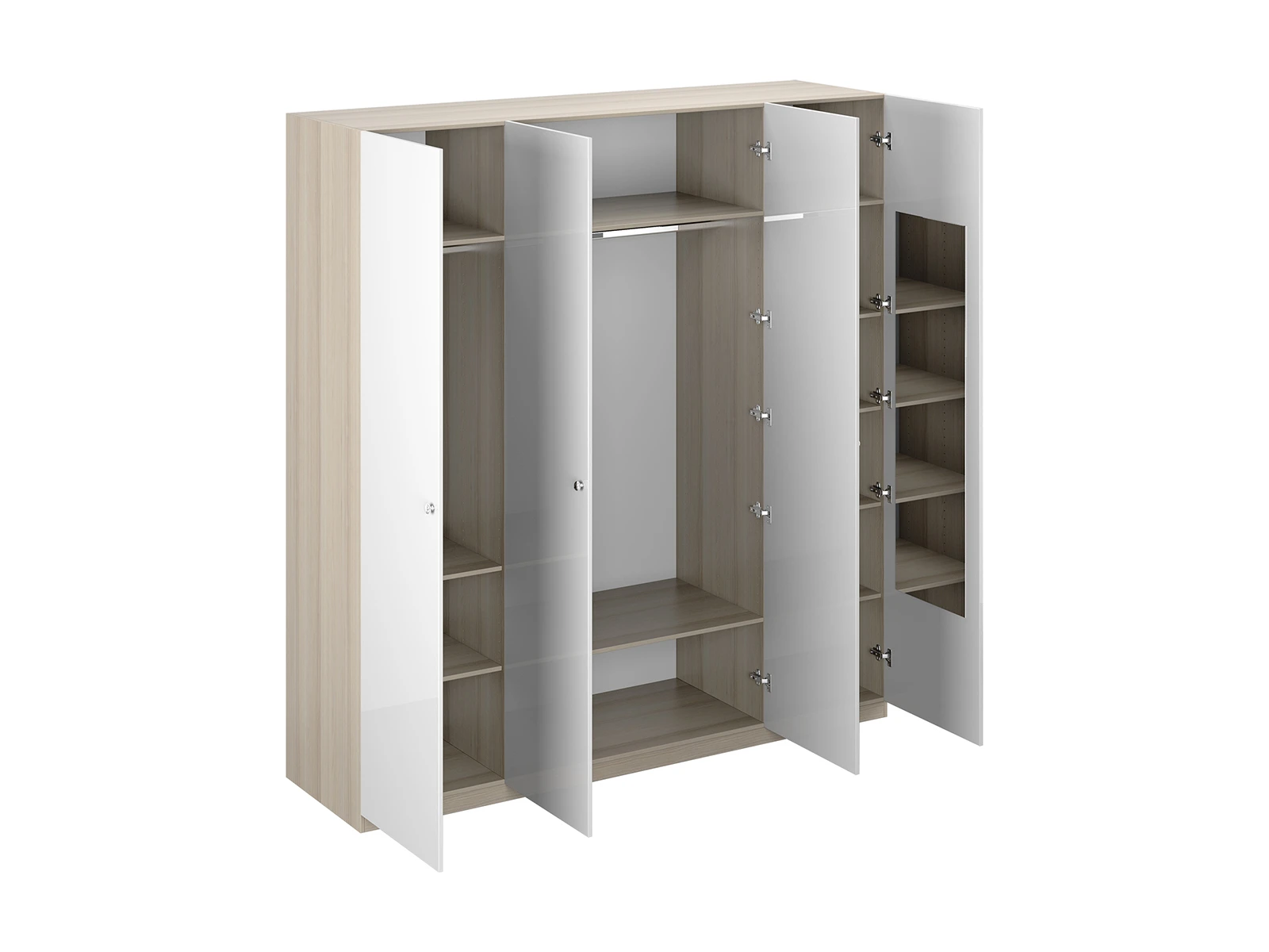 Шкаф Uno четырехдверный / глянец