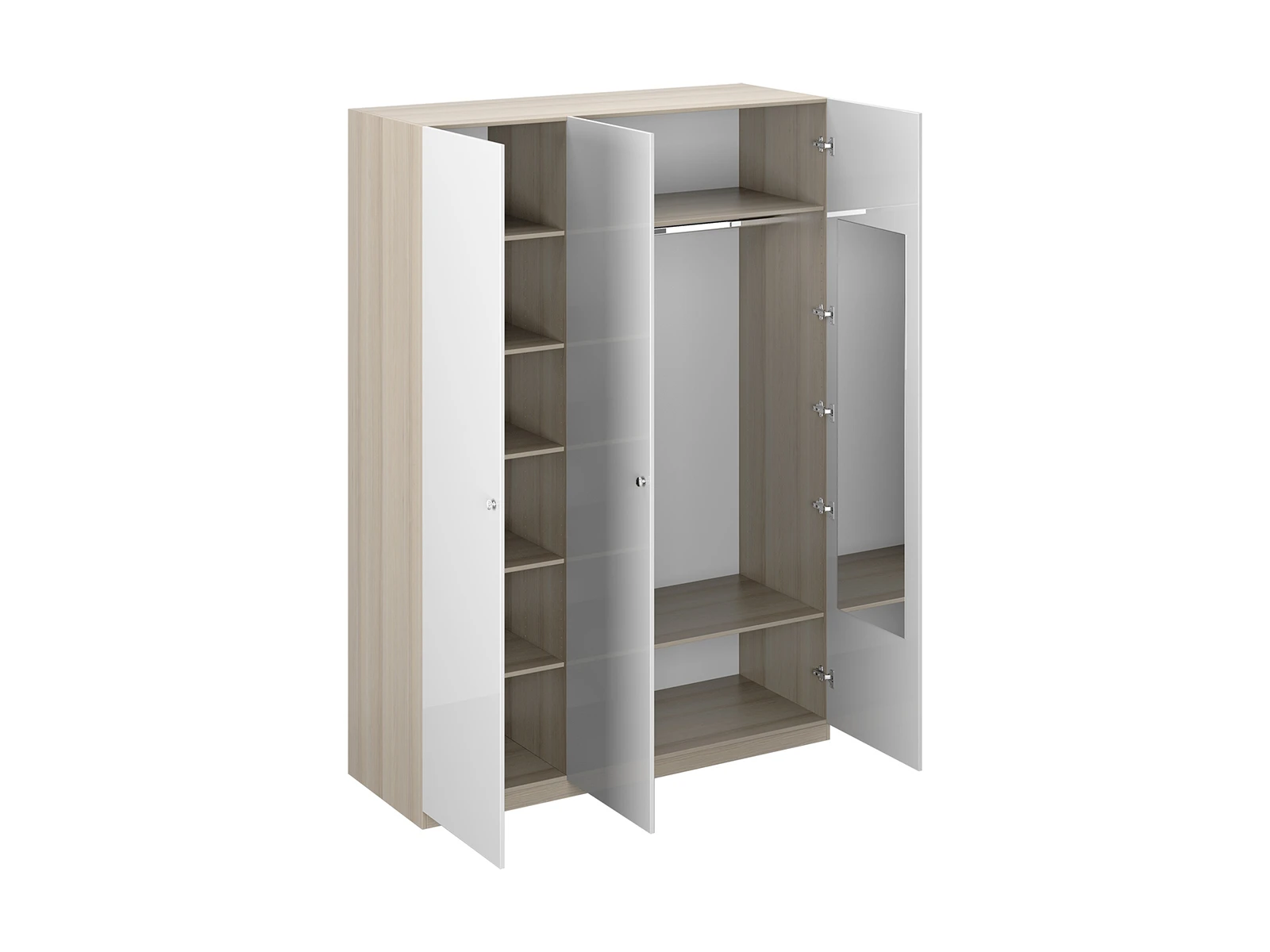 Шкаф Uno трехдверный / глянец