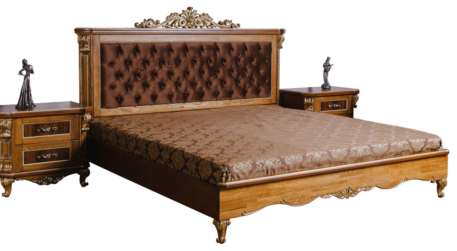 Кровать двойная Альба (декор. изголовье)