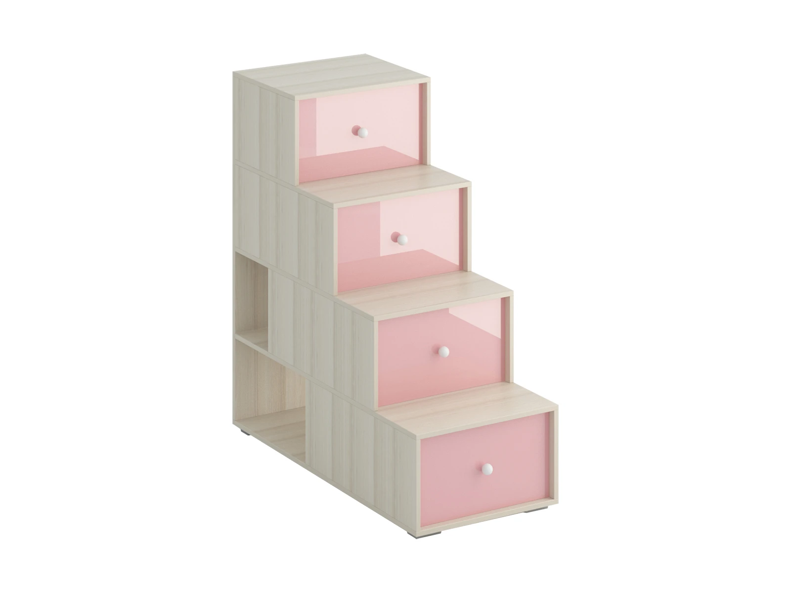 Лестница-комод Play розовая