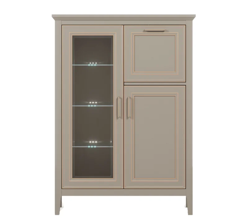 Тумба с подсветкой КЛАССИК KOM1W1D1B