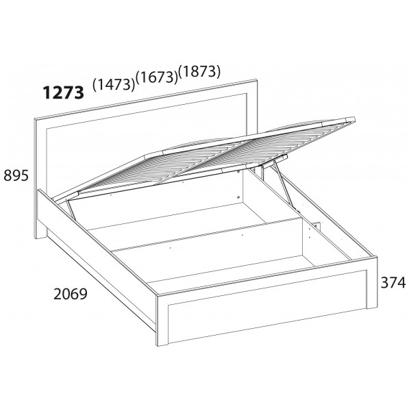 Кровать с подъемником ДОРСЕТ 120