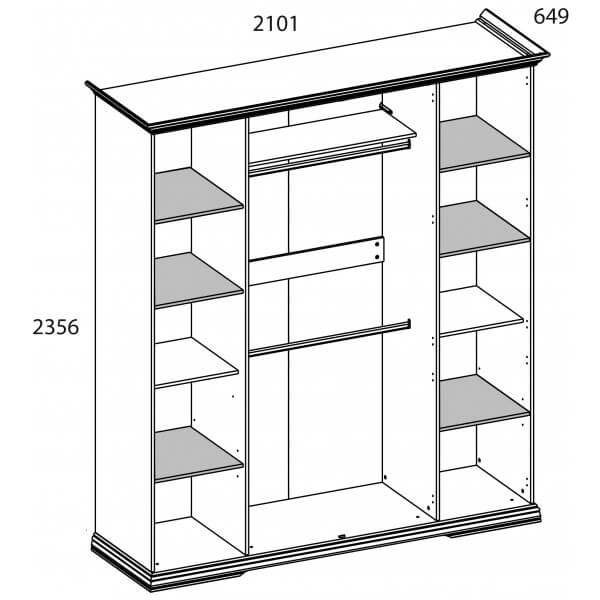 Шкаф SEVILLA 4DG с зеркалом