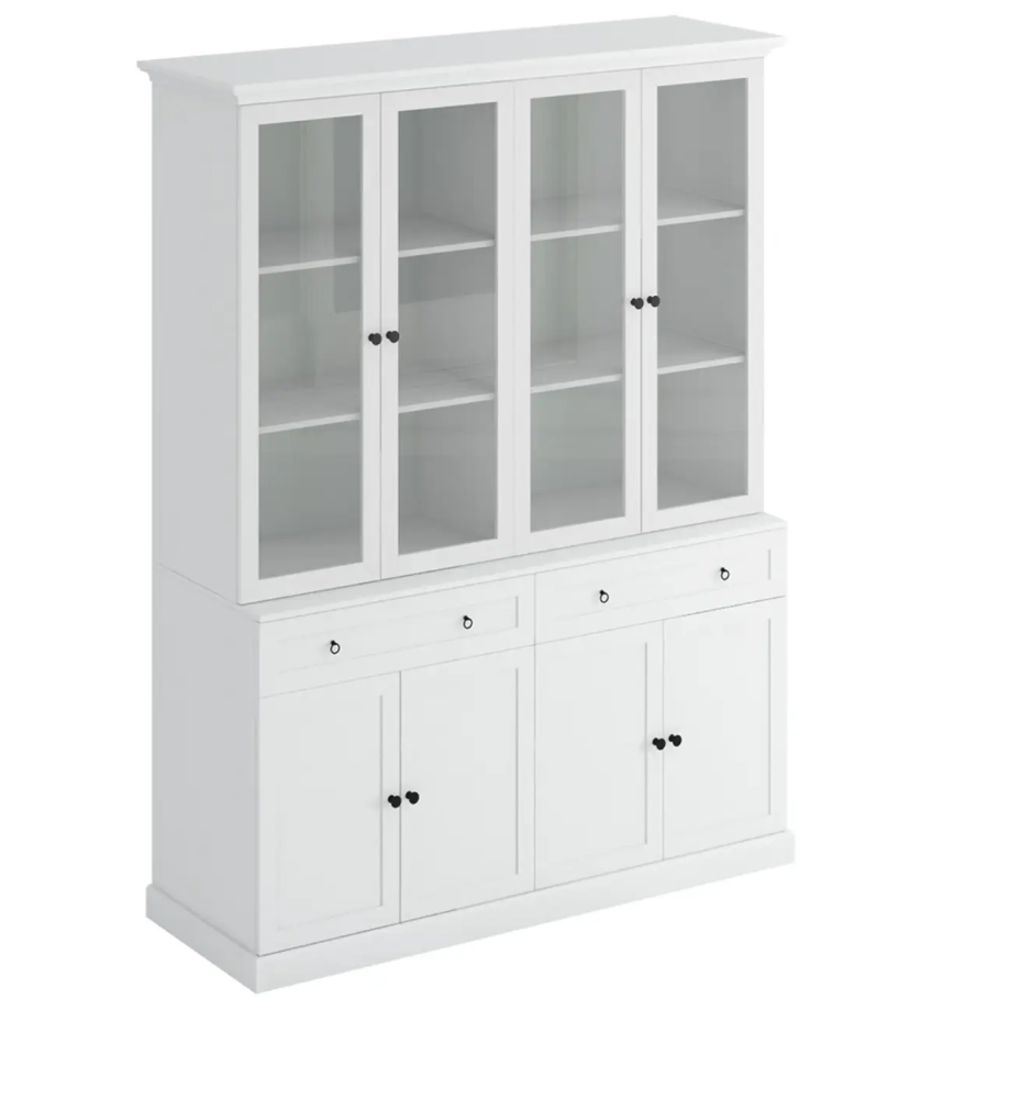 Шкаф-витрина Caprio комбинированный / белый