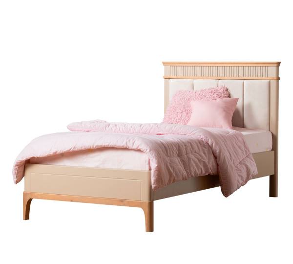 Кровать мягкая односпальная Вида №12 (800х1600 эмаль)