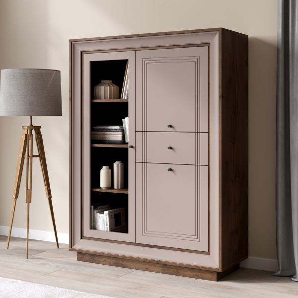 Шкаф низкий (1 стеклодверь) Прато