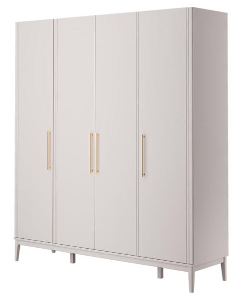 Шкаф распашной Джали ШР-4 (ЛДСП Персидский жемчуг/ МДФ Лак Льяной)