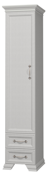 Шкаф распашной Грация ШР-1 (ЛДСП/МДФ (рамка) цвет Белый без зеркала (ГОСТИНАЯ))