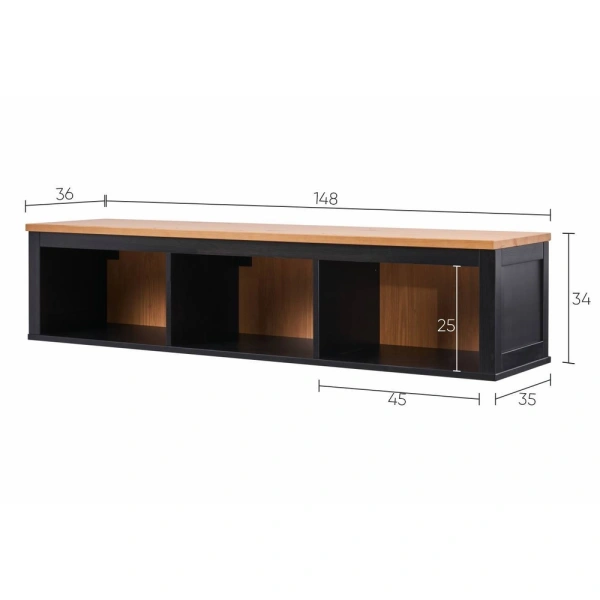 Полка навесная 148х34х37 Кымор Hemnes