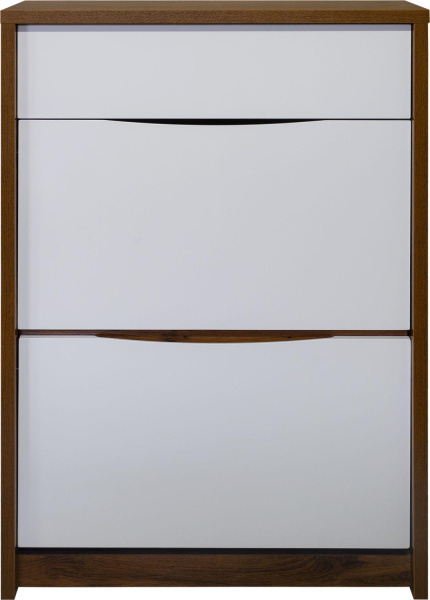 Тумба для обуви Монако П6.528.3.08 (П542.08) (Дуб Саттер+Белый глянец)