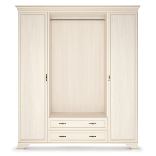 Шкаф распашной четырехдверный с зеркалами Сиена