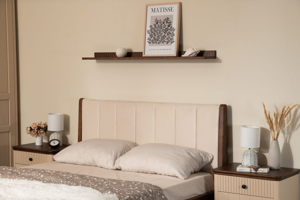 Кровать мягкая двуспальная Вида №27