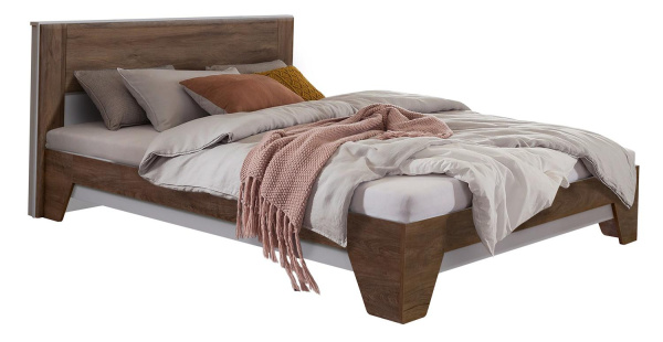 Кровать 2-16 Ариста П3.593.1.46 (Дуб Артизан Трюфель + Персидский жемчуг + Дуб Канзас)