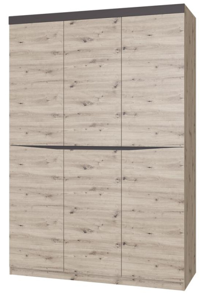 Шкаф распашной Тиана NEW ШР-3 (БЕЗ ЗЕРКАЛА.  ЛДСП Дуб Бонифаций./ ЛДСП Дуб Бонифаций-Вольфрам.)