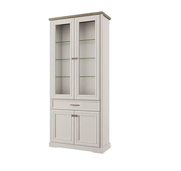 Шкаф с витриной 2V2D1S ТОСКАНА НЬЮ