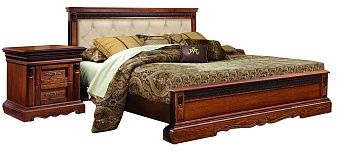 Кровать двойная Милана низкое изножье мягкая спинка