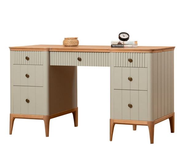 Стол письменный Вида №5 (Фасад Ёлка, Цвет Эмаль)