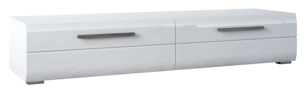 ТВ Тумба Домино (,1800 ЛДСП Белый снег/МДФ Белый глянец)