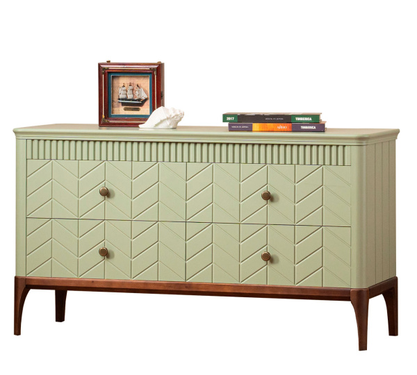 Тумба ТВ Вида №2 (Фасад Ёлка, Цвет Эмаль,  Высота ножек 140)