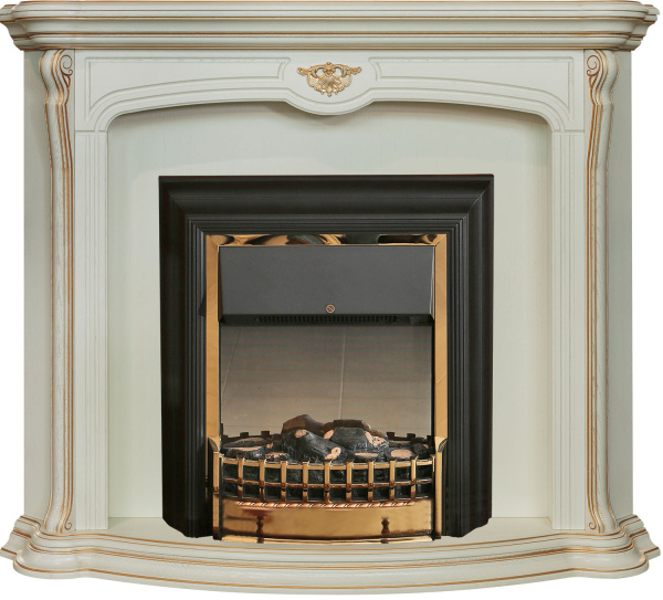 Портал для камина Алези П1.350.0.26 (П350.26) (Слоновая кость с золочением)