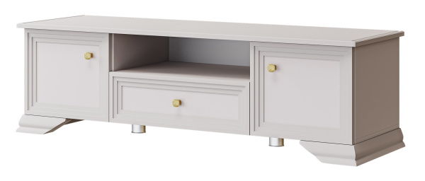 Тумба ТВ Орландо 2 двери 1 ящик (2 ДВЕРИ+1 ЯЩИК, Персидский жемчуг/Льняной)