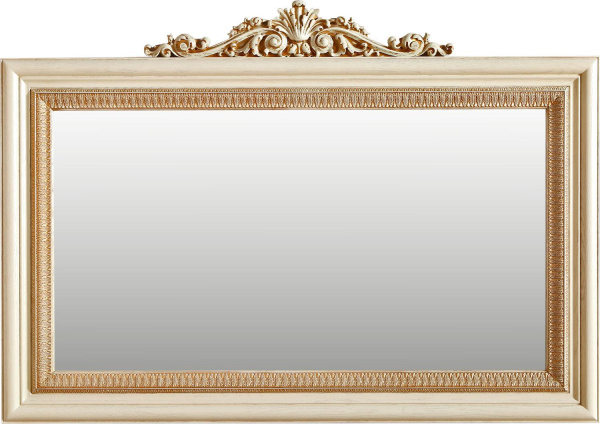 Зеркало настенное Альба 09к П4.485.0.10 (П485.09к) (Слоновая кость с золочением)