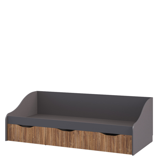 Кровать Мальма МН-135-01 (Графит/Белый-Дуб стирлинг)