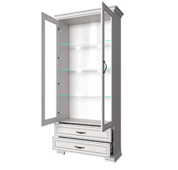 Шкаф с витриной 2V2S ТИФФАНИ