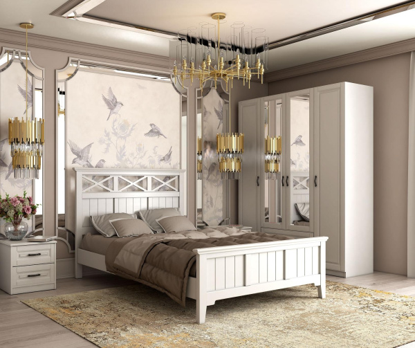 Шкаф распашной Кантри ШР-4 с зеркалом