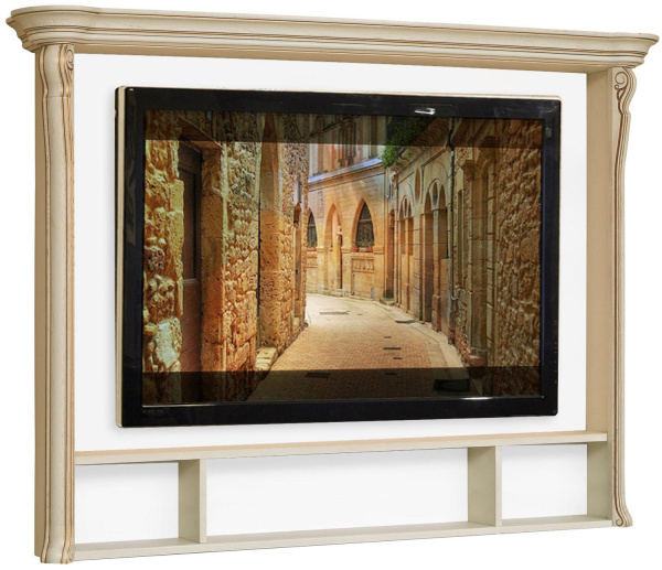 Полка Алези П1.350.0.21 (П350.21) (Слоновая кость с золочением)