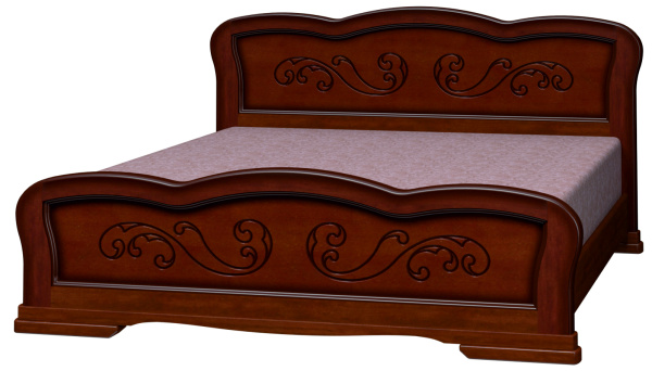 Кровать односпальная Карина 8 (кровать двойная 1200х2000 цвет Орех)