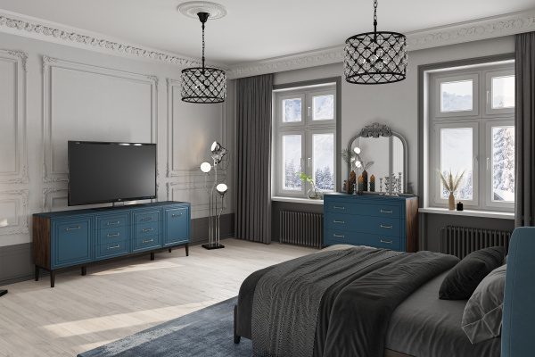 Комод Гориция 6 ящиков 2 двери