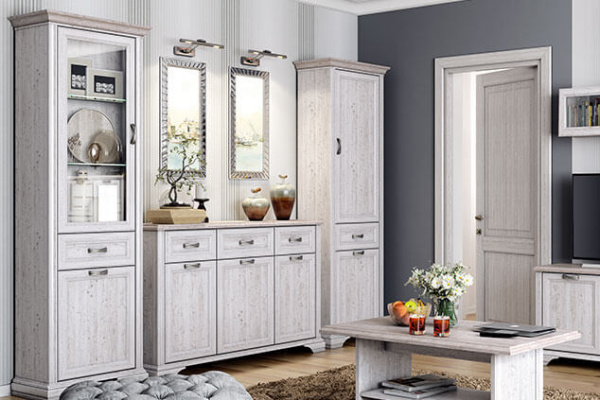 Шкаф с витриной 1V1D1S МОНАКО