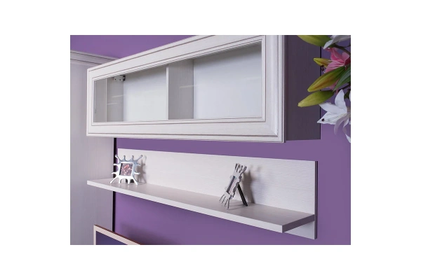 Полка навесная 1V ТИФФАНИ Белая