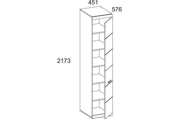 Шкаф 1DG ОСКАР