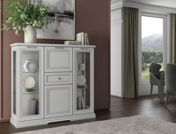 Шкаф с витриной 2V2D1S SEVILLA