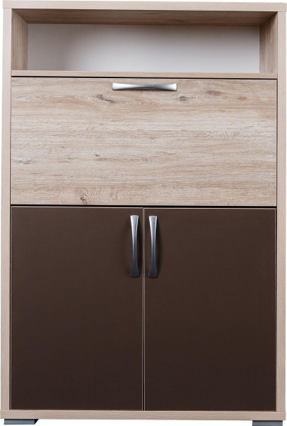 Тумба для обуви Верес П3.564.3.07 (Дуб версаль+Темно-коричневый)