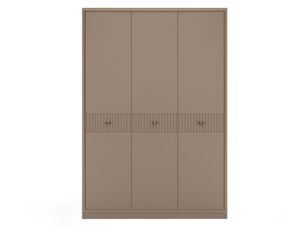 Шкаф трехстворчатый Nice (Пудровый/Черный/золото)